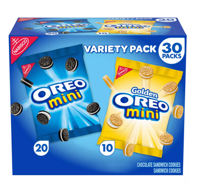 OREO Mini Mix Sandwich Cookies Variety Pack, Snack Packs (30 pk)
