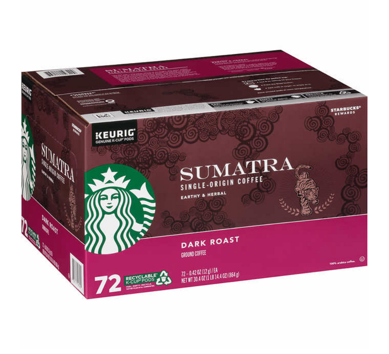 Starbucks Single-Origin Sumatra Coffee K-Cups (72 ct)