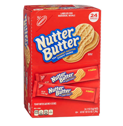 Nutter Butter Sandwich Cookies (1.9 oz 24 ct)
