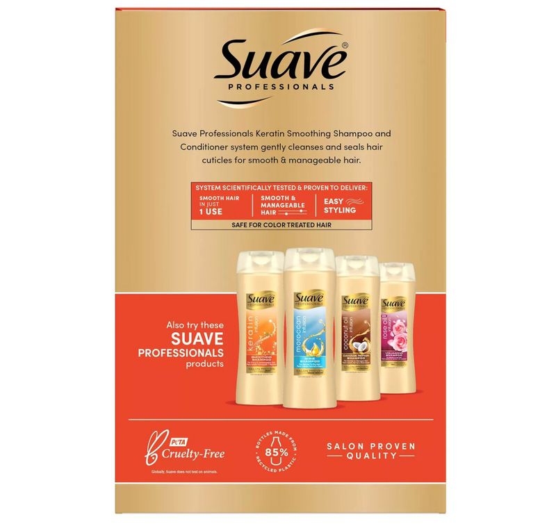 Suave Professionals Keratin Infusion Smoothing Shampoo & Conditioner (2pk/12.6 fl oz)