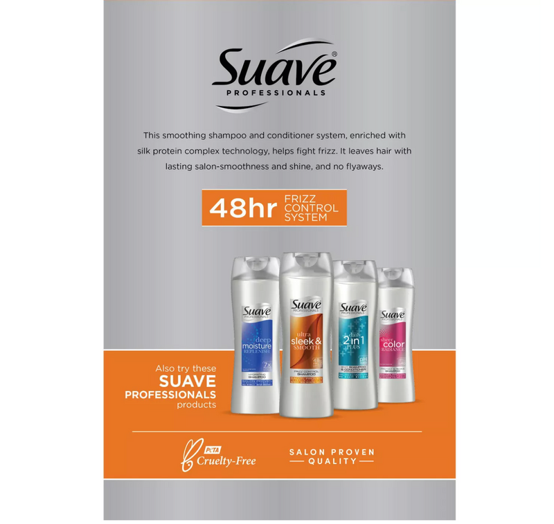 Suave Professionals Sleek Shampoo and Conditioner (50 fl oz)