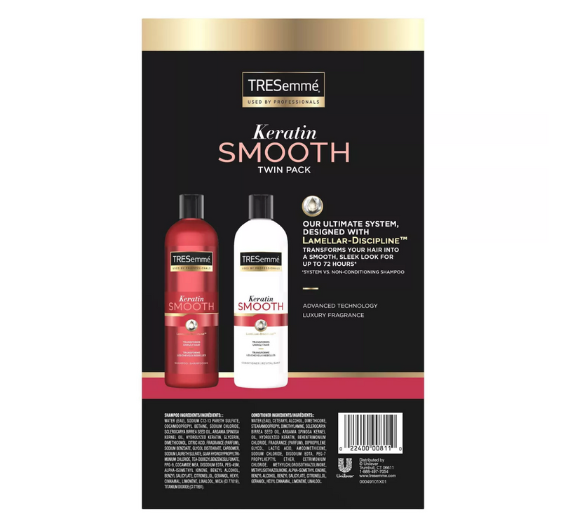 TRESemme Keratin Smooth Pro Collection Shampoo & Conditioner Bundle (20 fl oz  2pk)