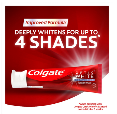 Colgate Optic White Advanced Teeth Whitening Toothpaste, Sparkling White (4.2 oz 5 pk)