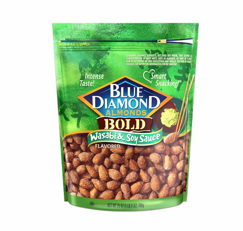 Blue Diamond Bold Wasabi and Soy Sauce Almonds (25oz Bag)