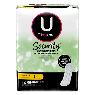 U by Kotex Security Ultra Thin Pads Unscented (Regular 120 ct)