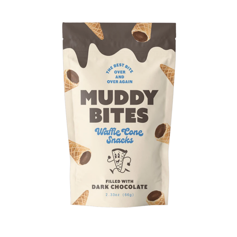 Muddy Bites Waffle Cone - Dark Chocolate (2.33 oz  66 g)