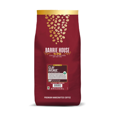 Barrie House Fair Trade Organic Whole Bean Coffee Clay Avenue (32 oz)