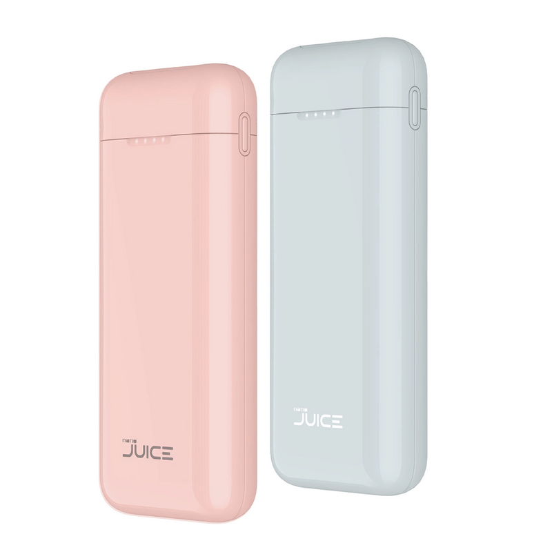 Tech Squared Nano Juice 10K mAh Portable Charger, w/ Qualcomm Quick Charge Pink & Gray (2pk)