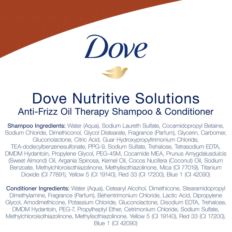 Dove Anti-Frizz Oil Therapy Shampoo & Conditioner (40 fl. oz 2 pk)