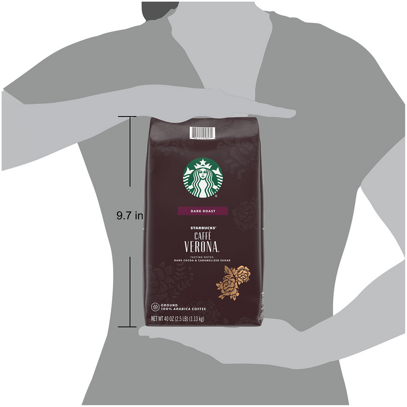 Starbucks Caffe Verona Ground Coffee, Dark Roast (40 oz)