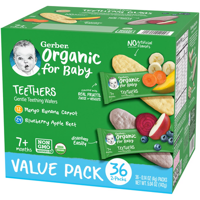 Gerber Organic Teethers, Variety Pack (36 ct)