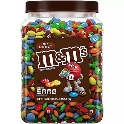 M&M'S Milk Chocolate Candy Bulk Jar (62 oz)