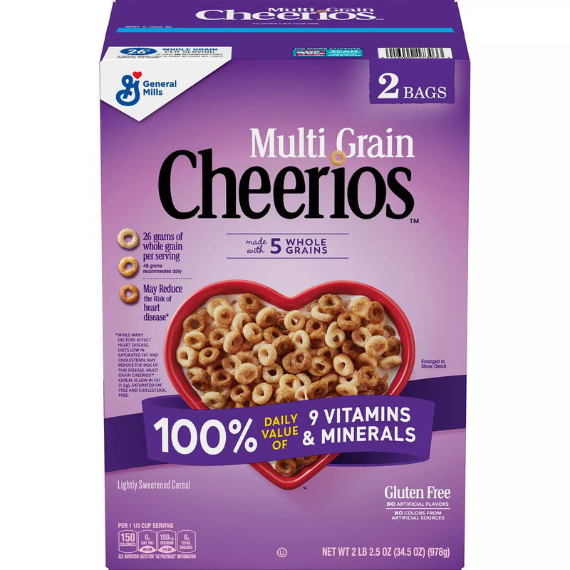 Multi-Grain Cheerios Gluten-Free Cereal (17.25 oz 2 pk)