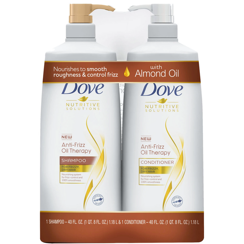 Dove Anti-Frizz Oil Therapy Shampoo & Conditioner (40 fl. oz 2 pk)