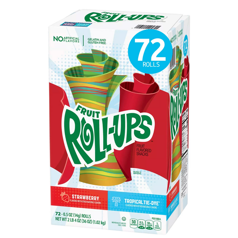 Fruit Roll-Ups, Fruit Snacks, Variety Pack (0.5 oz 72 ct)