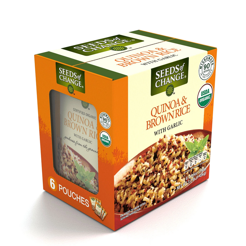 Seeds of Change Certified Organic Quinoa and Brown Rice with Garlic (8.5 oz 6 pk)